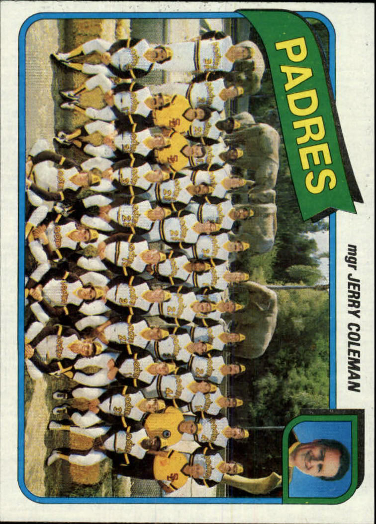 1980 Topps #356 San Diego Padres CL/Jerry Coleman MG