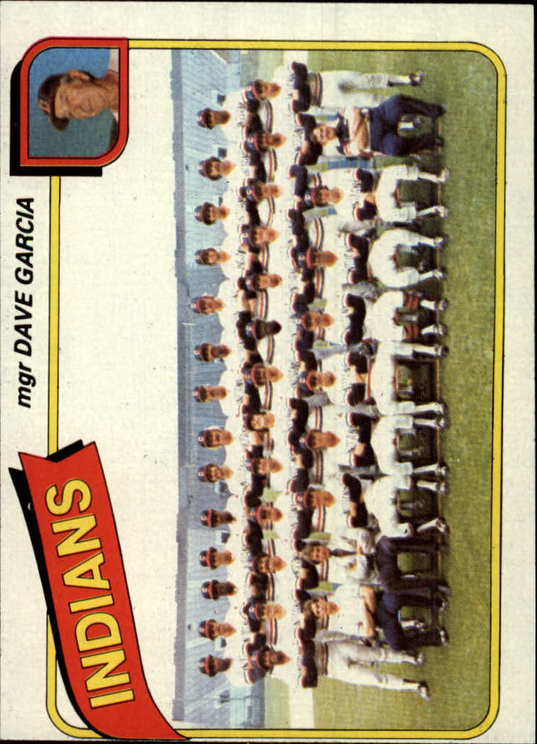 1980 Topps #451 Cleveland Indians CL/Dave Garcia MG