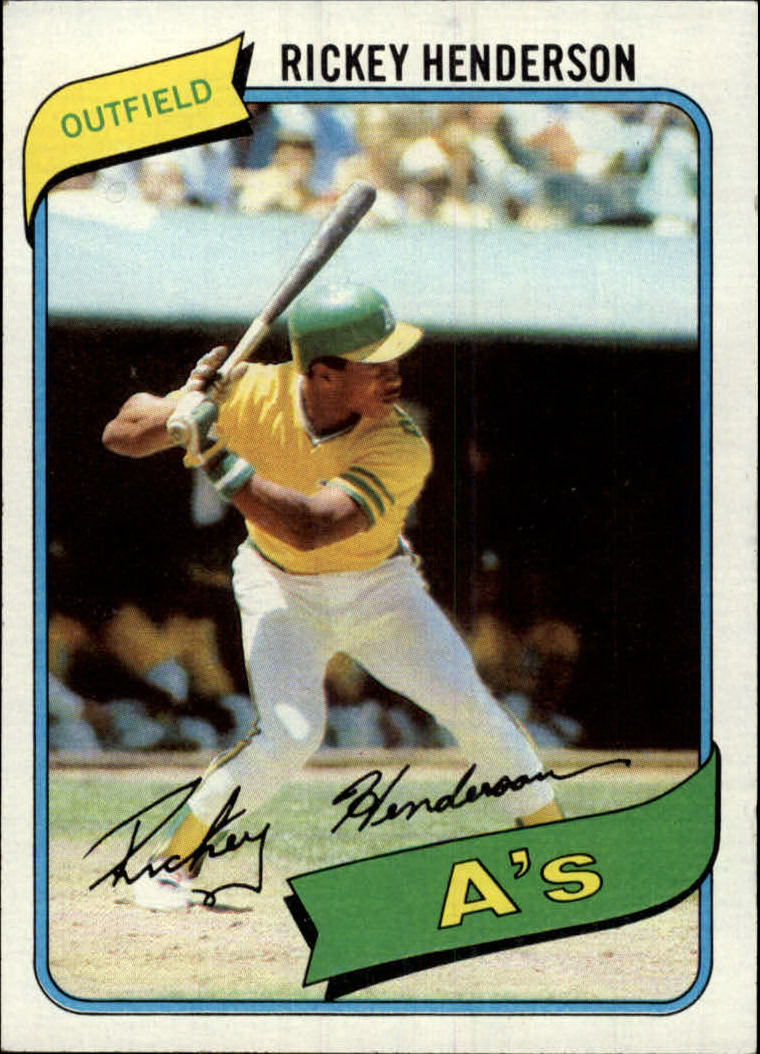 1980 Topps #482 Rickey Henderson RC/UER 7 steals at/Modesto should be  Fresno - NM - Card Gallery