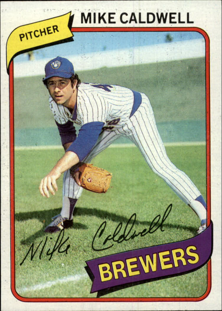1980 Topps #515 Mike Caldwell UER#1979 loss total reads#96 instead