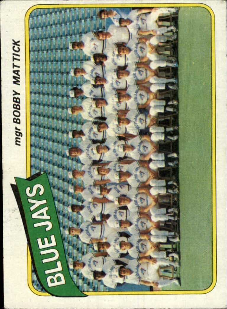 1980 Topps #577 Toronto Blue Jays CL/Bobby Mattick MG