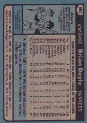 1980 Topps #582 Brian Doyle back image