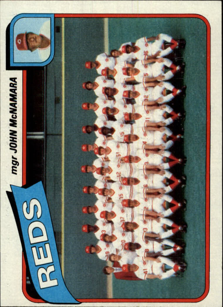 1980 Topps #606 Cincinnati Reds CL/John McNamara MG