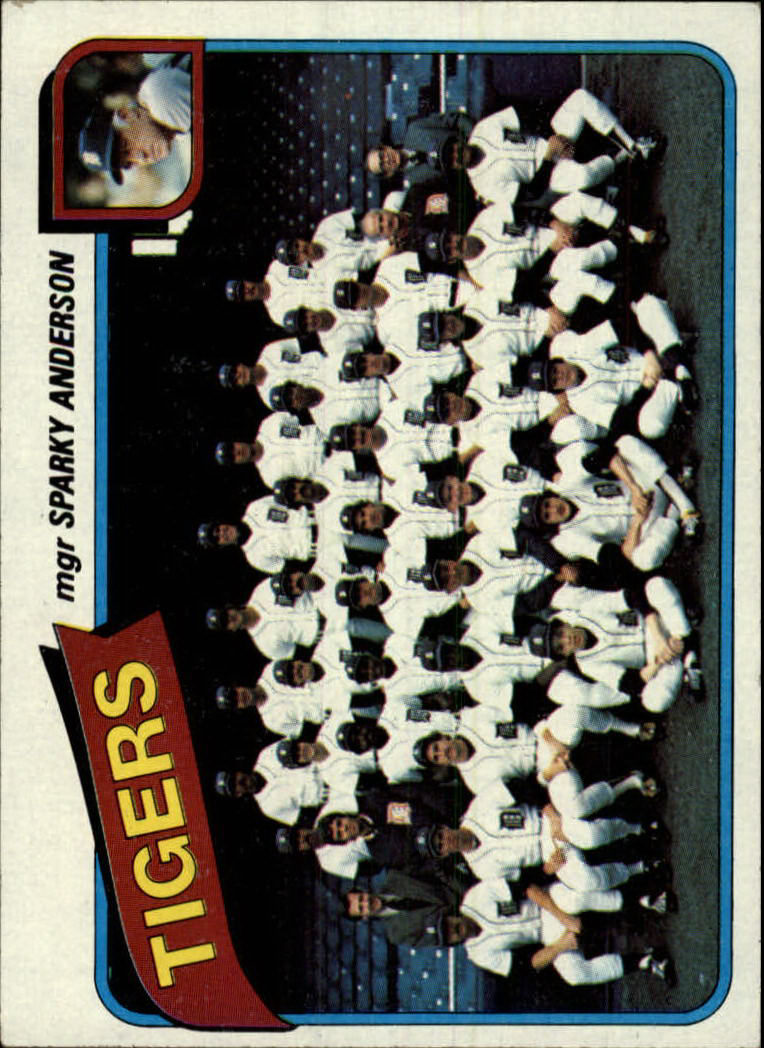 1980 Topps #626 Detroit Tigers CL/Sparky Anderson MG