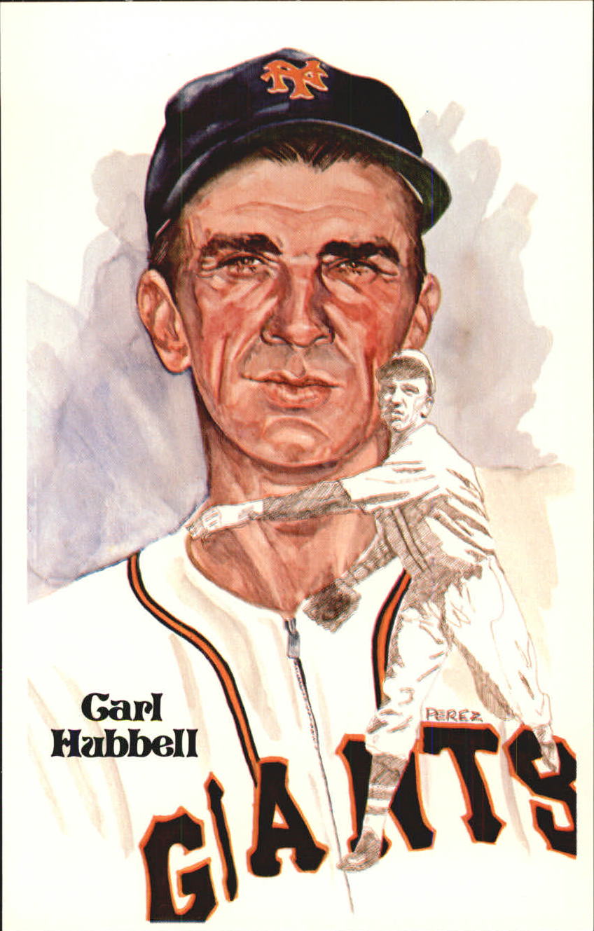 1980-02 Perez-Steele Hall of Fame Postcards #53 Carl Hubbell