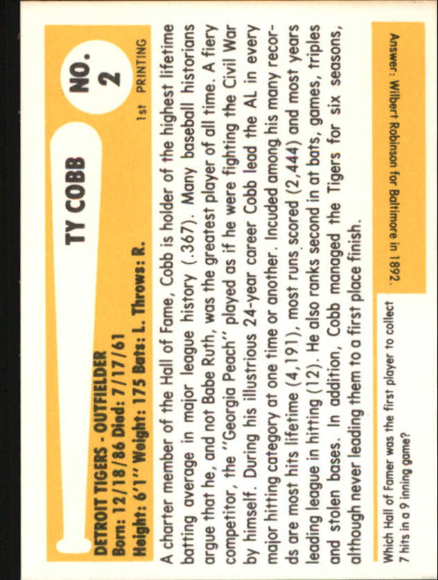 B6263- 1980-87 SSPC HOF BB Immortals Card #s 1-189 -You Pick- 15+ FREE US SHIP - Picture 3 of 333