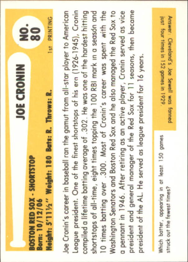 B6263- 1980-87 SSPC HOF BB Immortals Card #s 1-189 -You Pick- 15+ FREE US SHIP - Picture 155 of 333