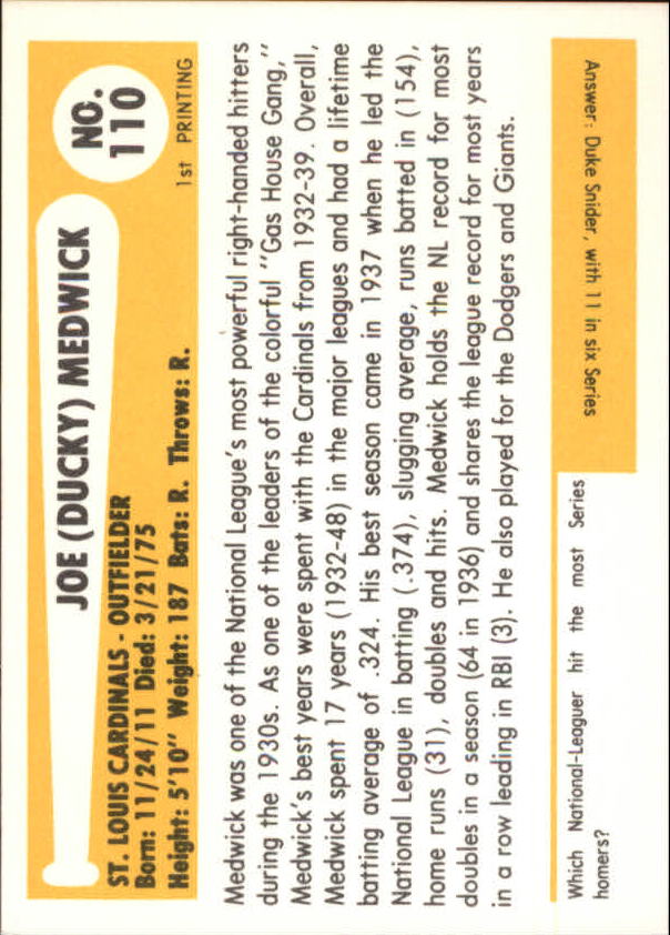 B6263- 1980-87 SSPC HOF BB Immortals Card #s 1-189 -You Pick- 15+ FREE US SHIP - Picture 215 of 333