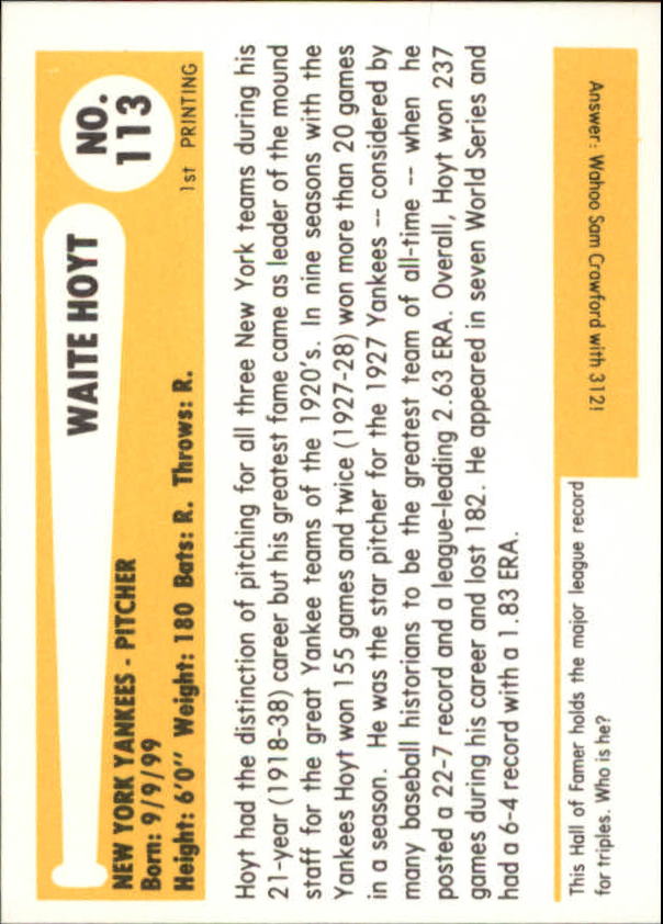 B6263- 1980-87 SSPC HOF BB Immortals Card #s 1-189 -You Pick- 15+ FREE US SHIP - Picture 221 of 333