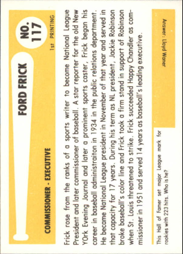 B6263- 1980-87 SSPC HOF BB Immortals Card #s 1-189 -You Pick- 15+ FREE US SHIP - Picture 229 of 333