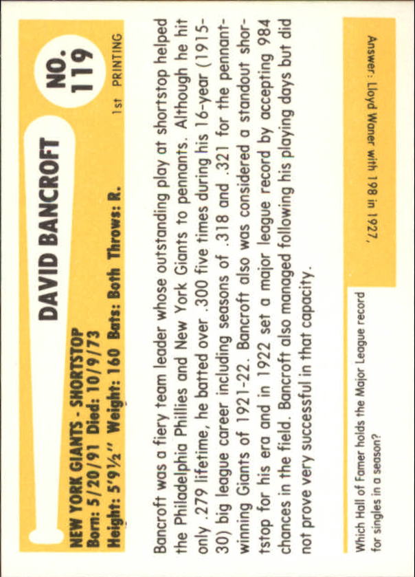 B6263- 1980-87 SSPC HOF BB Immortals Card #s 1-189 -You Pick- 15+ FREE US SHIP - Picture 233 of 333