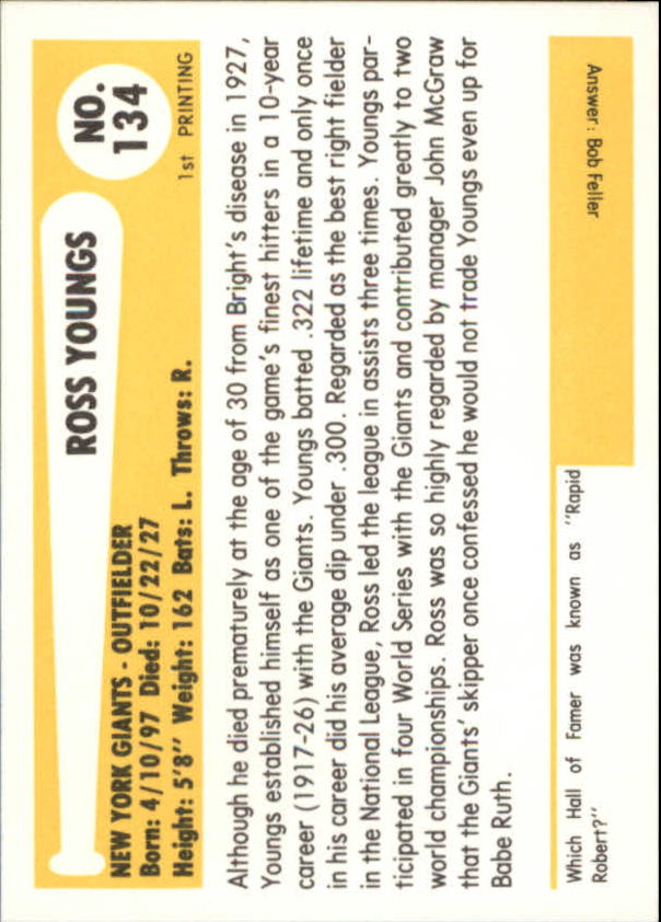 B6263- 1980-87 SSPC HOF BB Immortals Card #s 1-189 -You Pick- 15+ FREE US SHIP - Picture 259 of 333