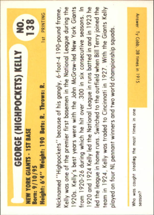 B6263- 1980-87 SSPC HOF BB Immortals Card #s 1-189 -You Pick- 15+ FREE US SHIP - Picture 267 of 333