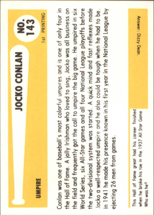 B6263- 1980-87 SSPC HOF BB Immortals Card #s 1-189 -You Pick- 15+ FREE US SHIP - Picture 277 of 333