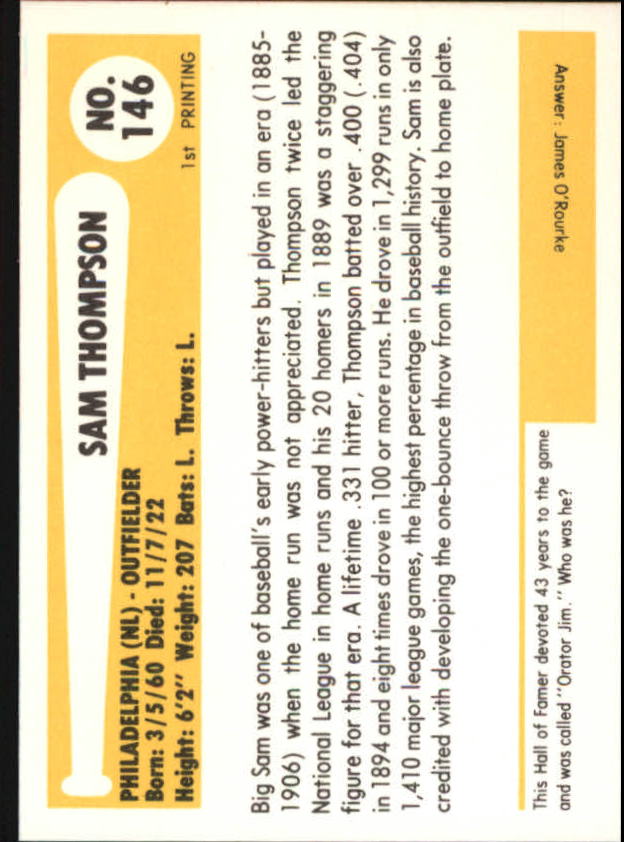 B6263- 1980-87 SSPC HOF BB Immortals Card #s 1-189 -You Pick- 15+ FREE US SHIP - Picture 283 of 333