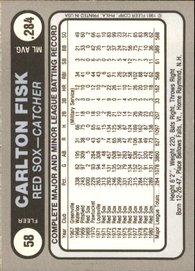 1981 Fleer Star Stickers Baseball - Picture 97 of 186
