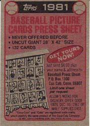 1981 Coke Team Sets #36 White Sox Ad Card/(Unnumbered) back image