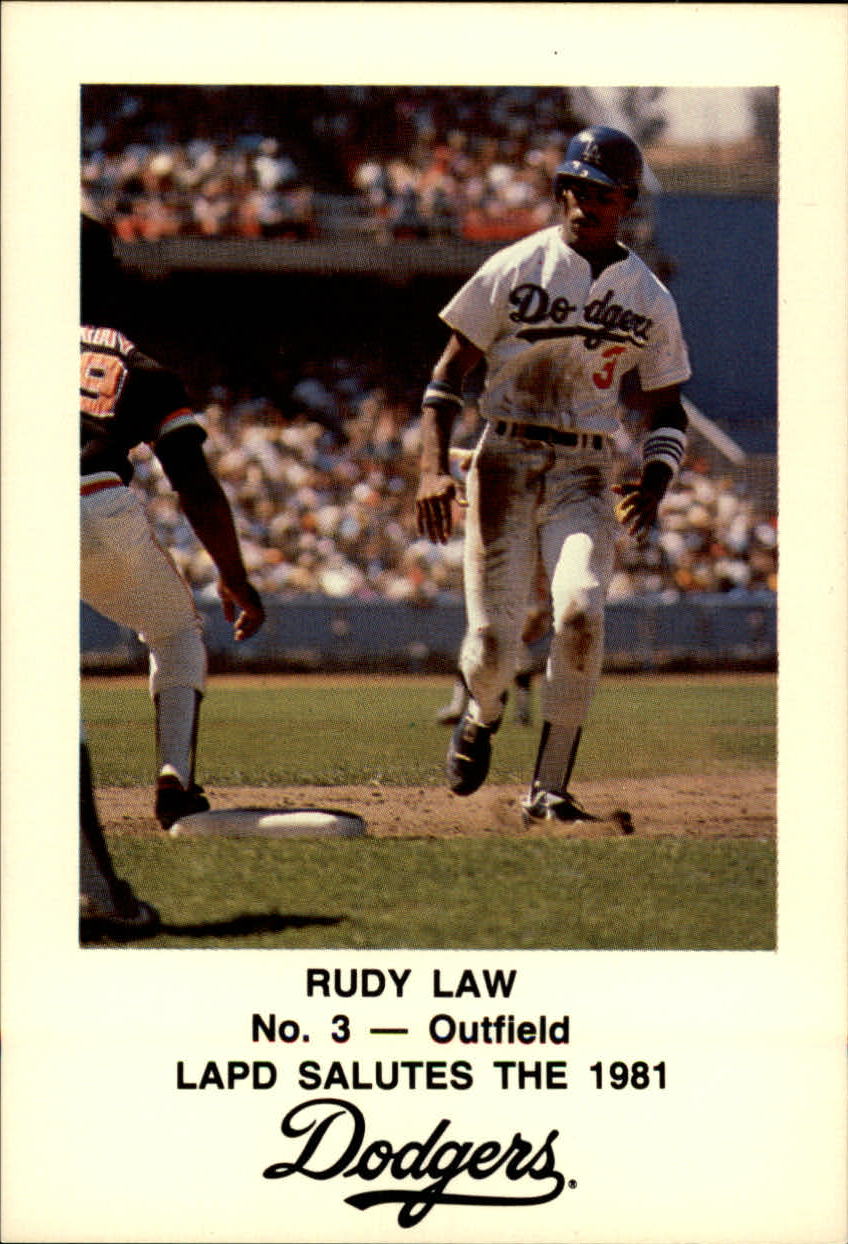 1981 Dodgers Police #3 Rudy Law