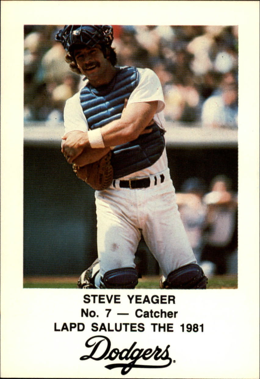 1981 Dodgers Police #7 Steve Yeager