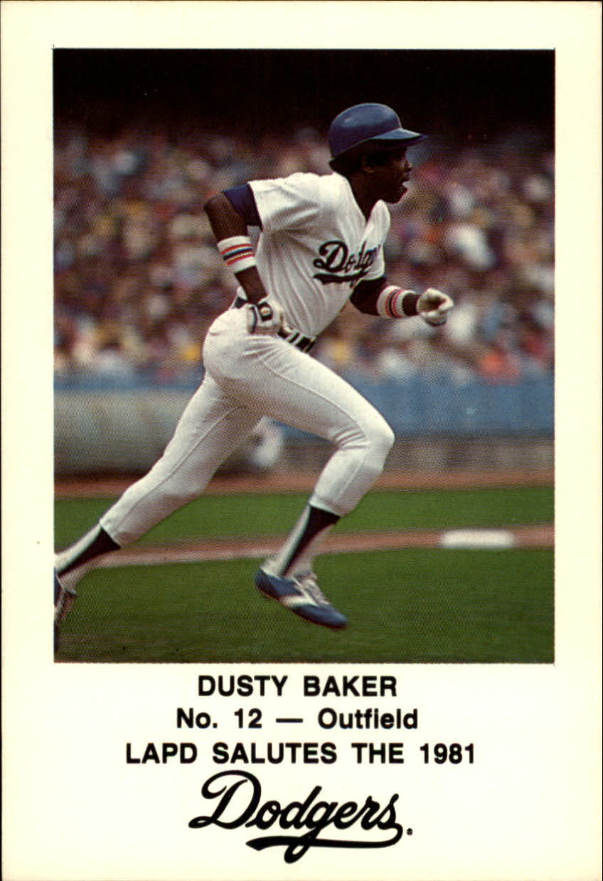 1981 Dodgers Police #12 Dusty Baker - VG - Diamonds in the Rough