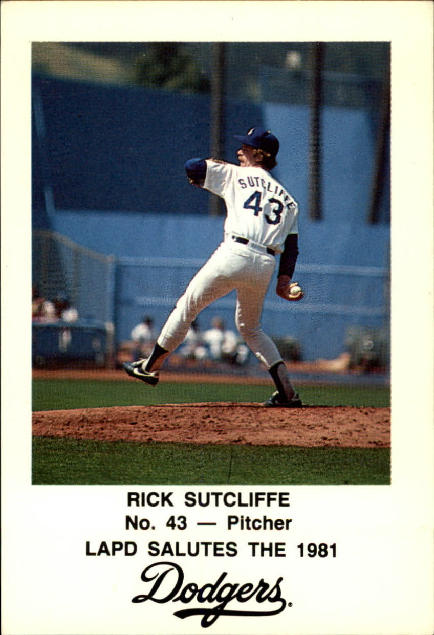 1981 Dodgers Police #43 Rick Sutcliffe