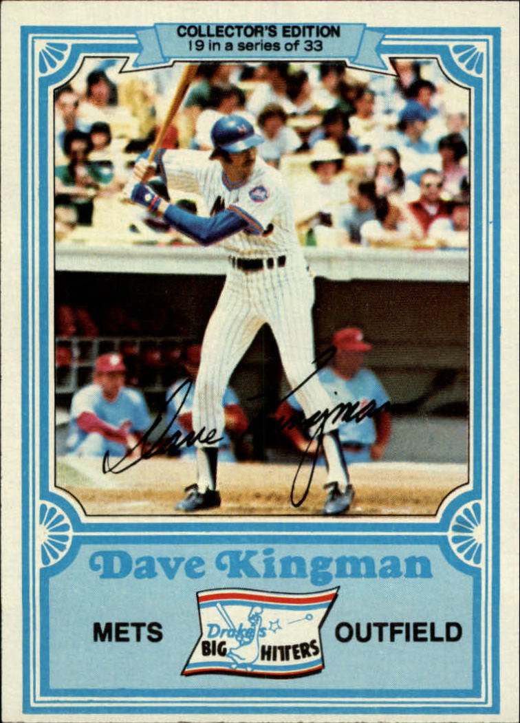 1981 Drake's #19 Dave Kingman - NM-MT - The Dugout Sportscards