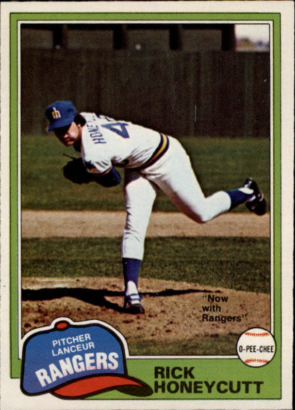 1981 O-Pee-Chee #33 Rick Honeycutt/Now with Rangers