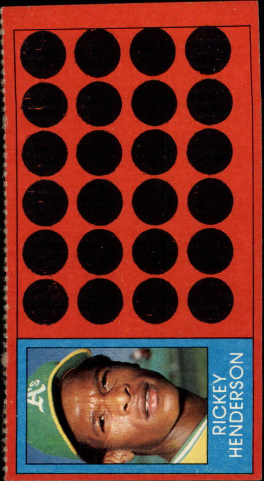 1981 Topps Scratchoffs #39a Rickey Henderson Hat
