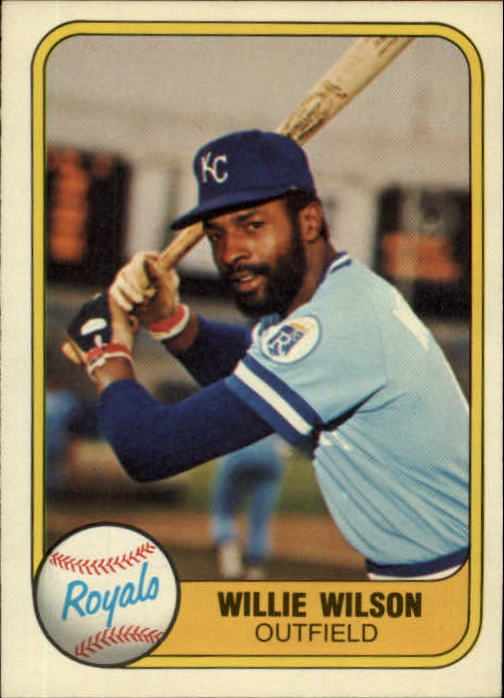 1981 Fleer #29A Willie Wilson/Most Runs/Most Hits