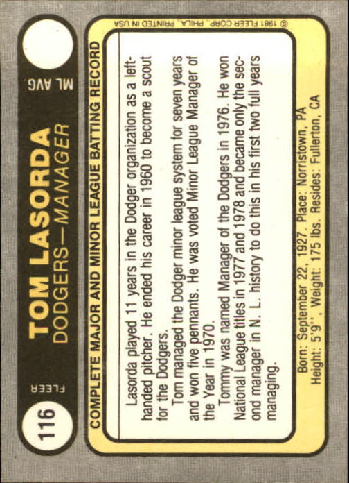 Tarjeta de béisbol Fleer 1981 #1-234 - elige tu tarjeta - Imagen 232 de 466