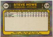 1981 Fleer #136 Steve Howe RC back image