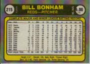 1981 Fleer #215B Bill Bonham P2/No hand back image