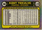 1981 Fleer #362B Kent Tekulve P2/1971 Waterbury and/1978 Pirates back image
