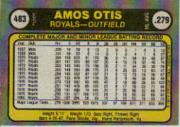 1981 Fleer #483 Amos Otis back image