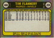 1981 Fleer #493B Tim Flannery P2/Batting left back image