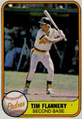 1981 Fleer #493B Tim Flannery P2/Batting left