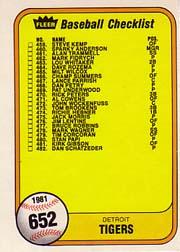 1981 Fleer Baseball "Main Set" Base Cards #441 to #660 - Picture 436 of 459