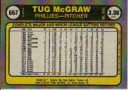 1981 Fleer #657 Tug McGraw back image