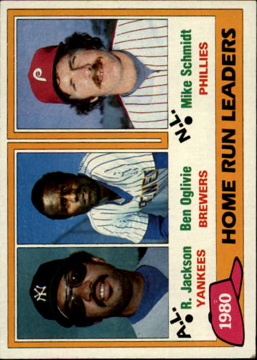 1981 Topps #2 Reggie Jackson/Ben Oglivie/Mike Schmidt LL