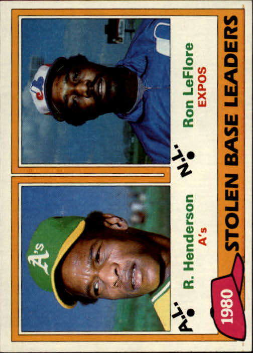 1981 Topps #4 Rickey Henderson/Ron LeFlore LL