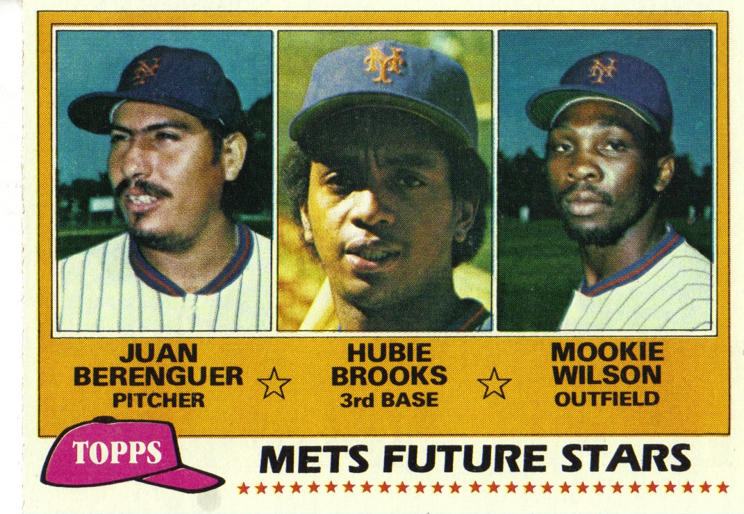 1981 Topps #259 Juan Berenguer/Hubie Brooks RC/Mookie Wilson RC