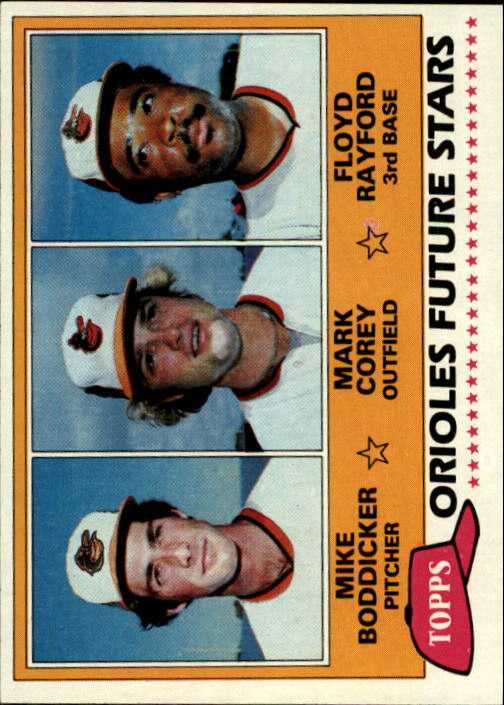 1981 Topps #399 Mike Boddicker RC/Mark Corey/Floyd Rayford RC