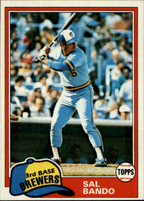 1981 Topps #623 Sal Bando - Right From Vending Box - MINT