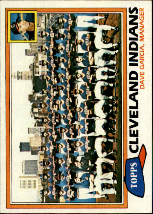 1981 Topps #665 Indians Team CL/Dave Garcia MG