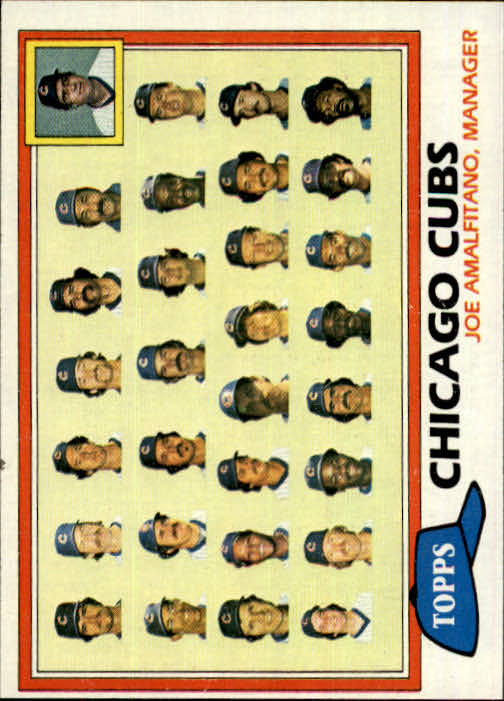1981 Topps #676 Cubs Team CL/Joe Amalfitano MG