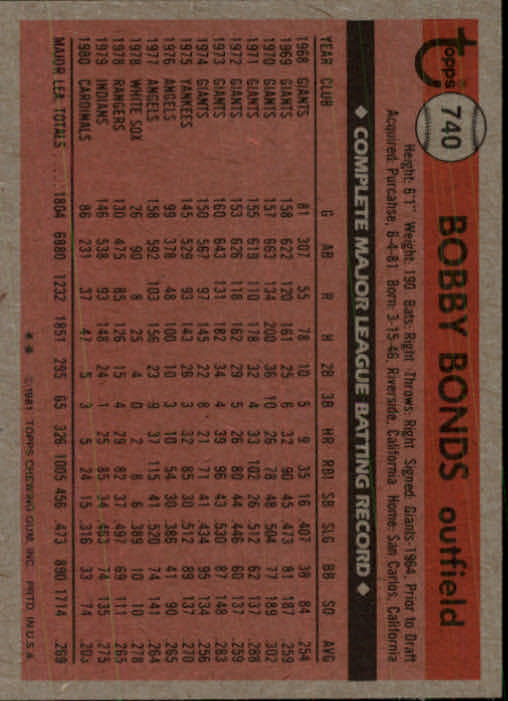 1981 Topps Traded Baseball "Main Set" Cards #727 to #858 - Picture 41 of 387