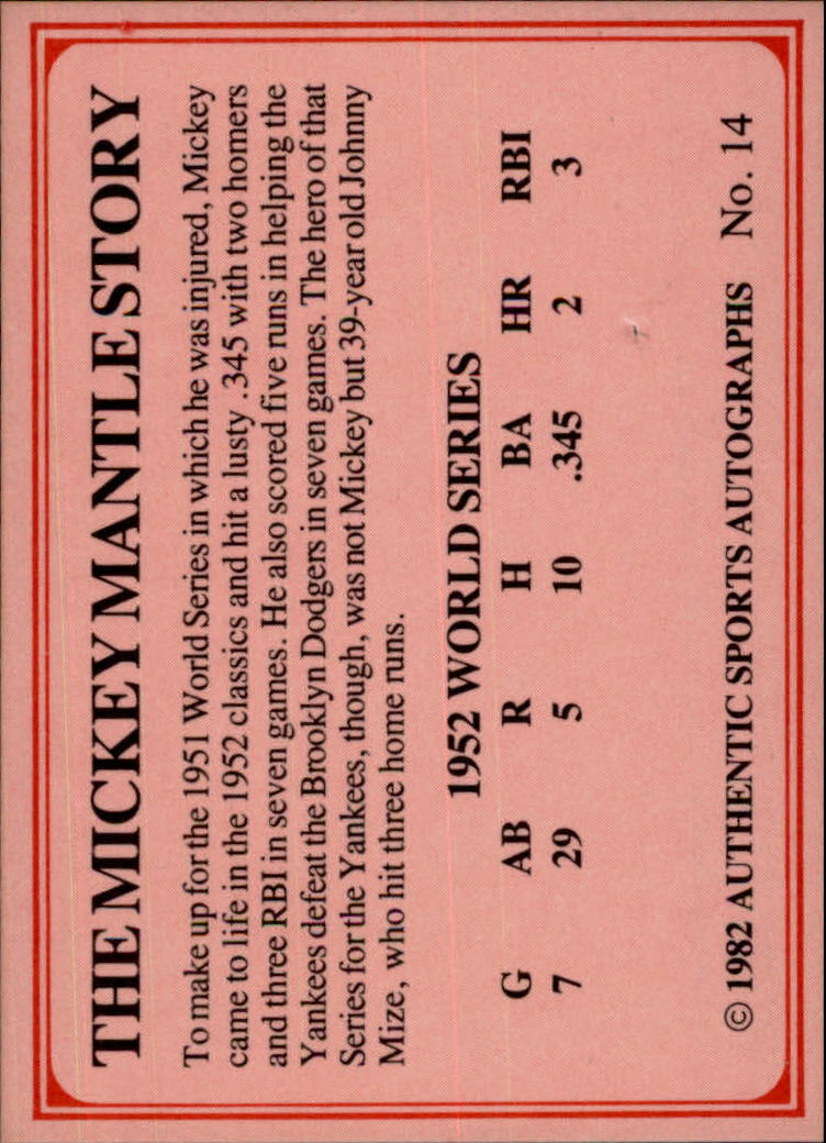 Sports Card Back