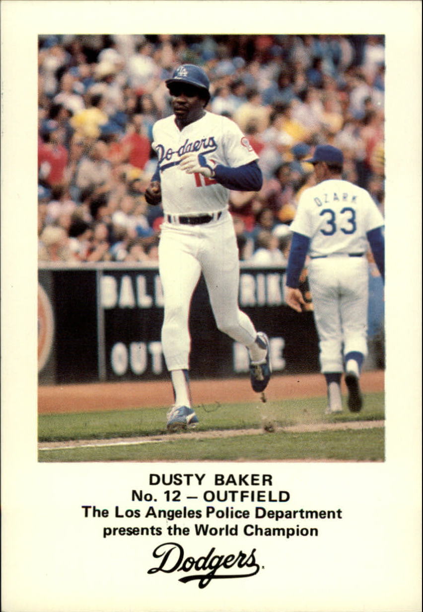 1982 Dodgers Police #12 Dusty Baker