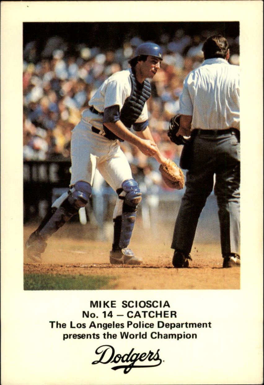 1982 Dodgers Police #14 Mike Scioscia