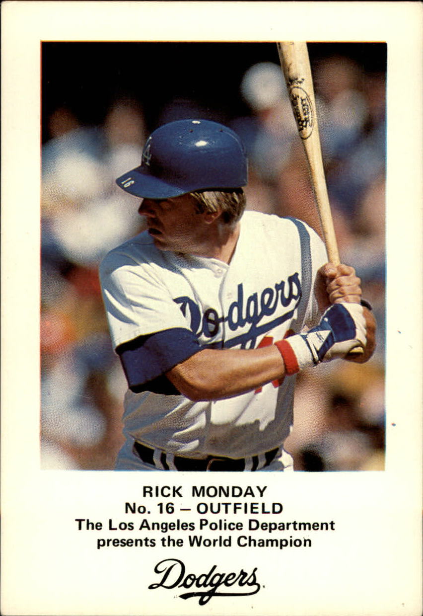 1982 Dodgers Police #16 Rick Monday